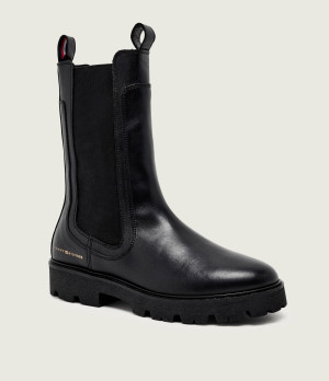 Tommy Hilfiger Skórzane sztyblety