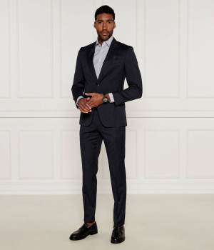 BOSS BLACK Wełniany garnitur H-Huge-2Pcs-Peak | Slim Fit