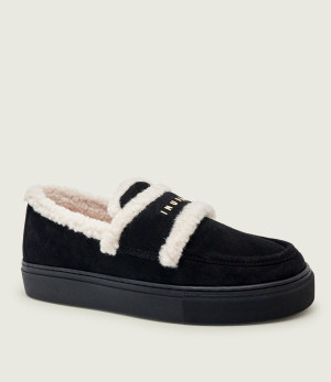 INUIKII Ocieplane loafersy | shearling | zamsz | z dodatkiem wełny