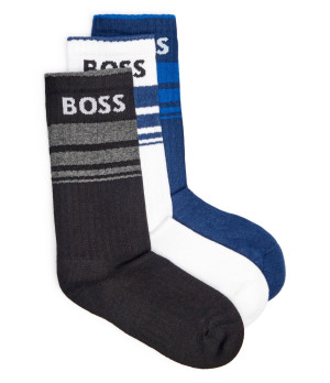 BOSS BLACK Skarpety 3-pack 3P QS Rib Stripe CC