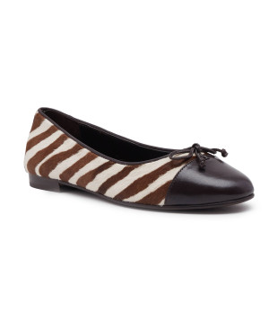 TORY BURCH Skórzane baleriny cap-toe