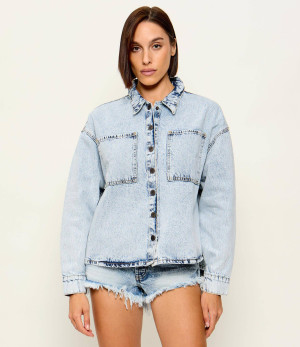One Teaspoon Jeansowa kurtka Je T''''Aime | Loose fit