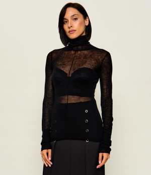 Elisabetta Franchi Wełniany golf | Slim Fit