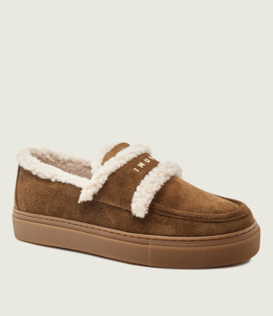 INUIKII Ocieplane loafersy | shealing | zamsz | z dodatkiem wełny