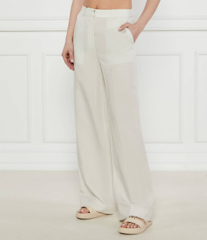 Calvin Klein Spodnie | flare fit | z dodatkiem lnu