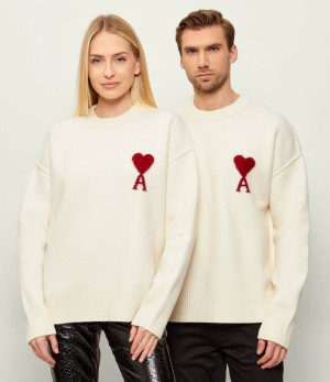 AMI Paris Wełniany sweter | Relaxed fit