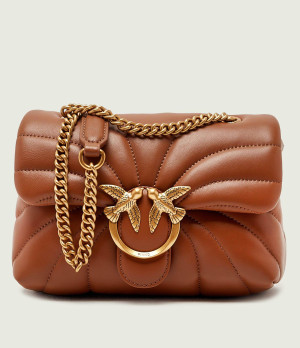 Pinko Skórzana torebka na ramię LOVE PUFF BUTTERFLY MINI