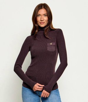 Elisabetta Franchi Golf | Slim Fit | z dodatkiem jedwabiu