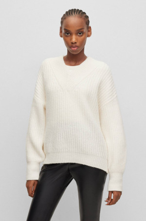 HUGO Wełniany sweter Sesamia | Oversize fit