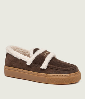 INUIKII Ocieplane loafersy | shealing | zamsz | z dodatkiem wełny