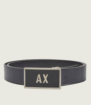Armani Exchange Skórzany dwustronny pasek