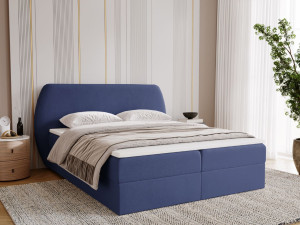 Boxspringbett mit Bettkasten 160x200 Bogota Dunkelblau