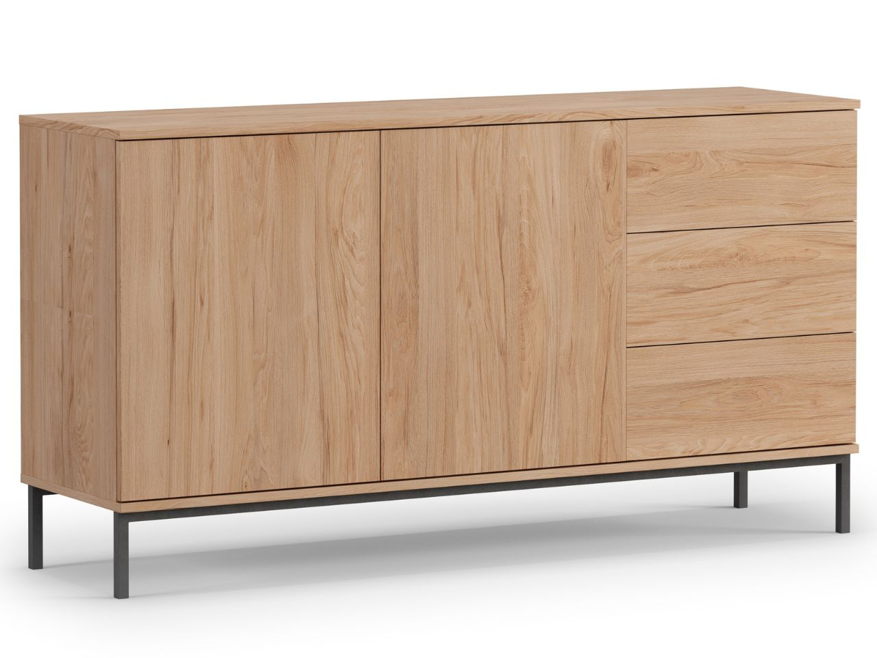 Kommode mit Türen und Schubladen Soroko Hickory