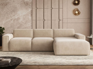 Ecksofa L-Form Rechts Lavia Beige