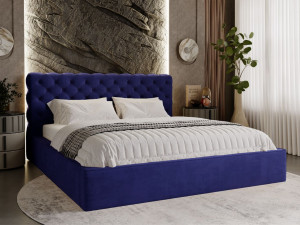 Polsterbett mit Bettkasten und Lattenrost 120x200 Apollo Blau