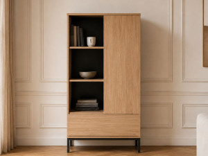 Regal mit Schublade und Türen Soroko Hickory