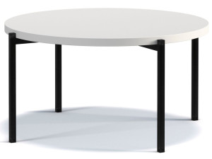 Runder Couchtisch Sevilla 84 cm Weiß Matt