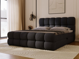 Boxspringbett mit Bettkasten 160x200 Modo Schwarz