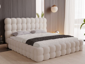 Polsterbett mit Bettkasten und Lattenrost 120x200 Twist Beige