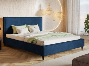 Polsterbett mit Lattenrost 180x200 Grenada Dunkelblau