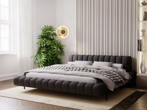 Polsterbett mit Lattenrost 140x200 Imagine Schwarz