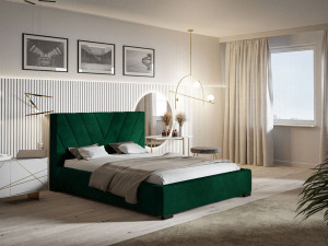 Polsterbett mit Bettkasten und Lattenrost 160x200 Tivoli Dunkelblau