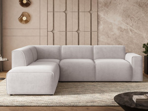 Ecksofa L-Form Links Eluno Grau