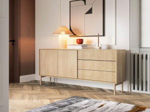 Kommode mit Türen und Schubladen 187 Gradimento Eiche Cremona