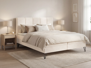 Boxspringbett mit Bettkasten 120x200 Vendi cremig