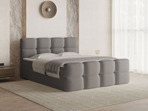 Boxspringbett mit Bettkasten 160x200 Rivon Grau