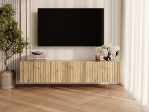 TV-Lowboard mit Türen 150 cm Kioto Artisan Eiche