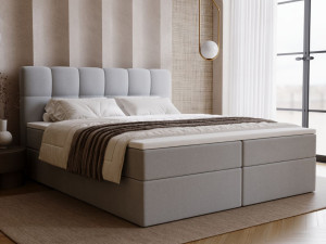 Boxspringbett mit Bettkasten 180x200 Maison Grau