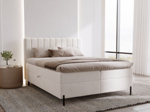 Boxspringbett mit Bettkasten 120x200 Primavera Creme