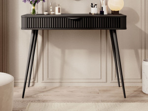 Schminktisch mit Schwarzen Metallbeinen Latina Schwarz