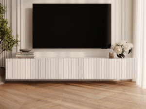 TV-Lowboard mit Türen 100 cm Kioto Weiß matt