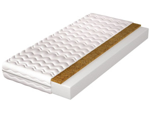 Schaumstoffmatratze mit Kokosmatte und abnehmbarem Bezug Tomi 10 90x200