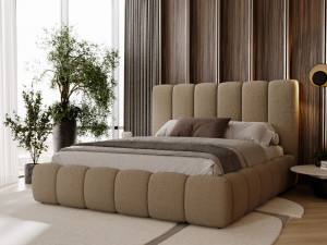 Polsterbett mit Bettkasten und Lattenrost 140x200 Imperial Braun
