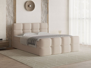 Boxspringbett mit Bettkasten 120x200 Rivon Beige