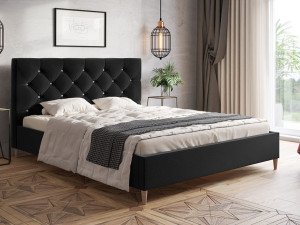 Polsterbett mit Lattenrost 180x200 Tril Schwarz