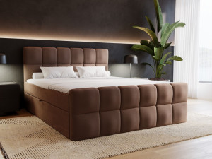 Boxspringbett mit Bettkasten 180x200 Alicante Braun