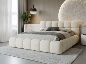 Polsterbett mit Bettkasten und Lattenrost 160x200 Modo Beige