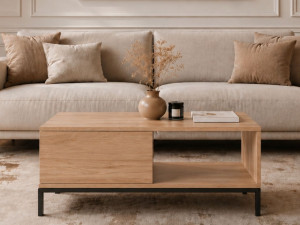 Couchtisch mit Stauraum Soroko Hickory