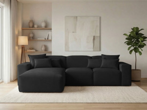 Ecksofa L-Form Links Moderne Ecksofa Leni Schwarz