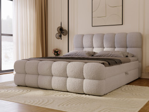 Boxspringbett mit Bettkasten 200x200 Modo Grau