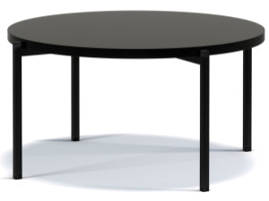 Runder Couchtisch Sevilla 84 cm Schwarz Glanz