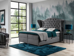 Boxspringbett mit Bettkasten 140x200 Kate Grau