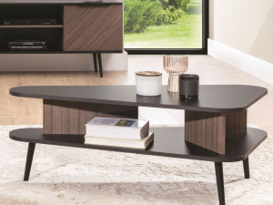 Couchtisch Nemi Schwarzer Graphit Braun