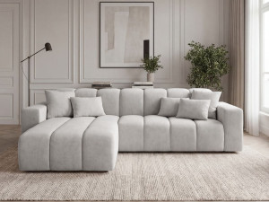 Ecksofa L-Form Links Nork Grau