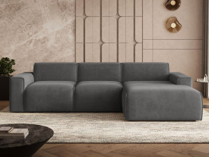 Ecksofa L-Form Rechts Lavia Dunkelgrau