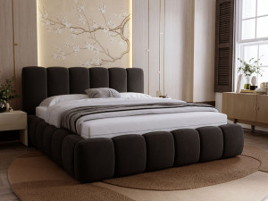 Polsterbett mit Bettkasten und Lattenrost 140x200 Royal Schwarz